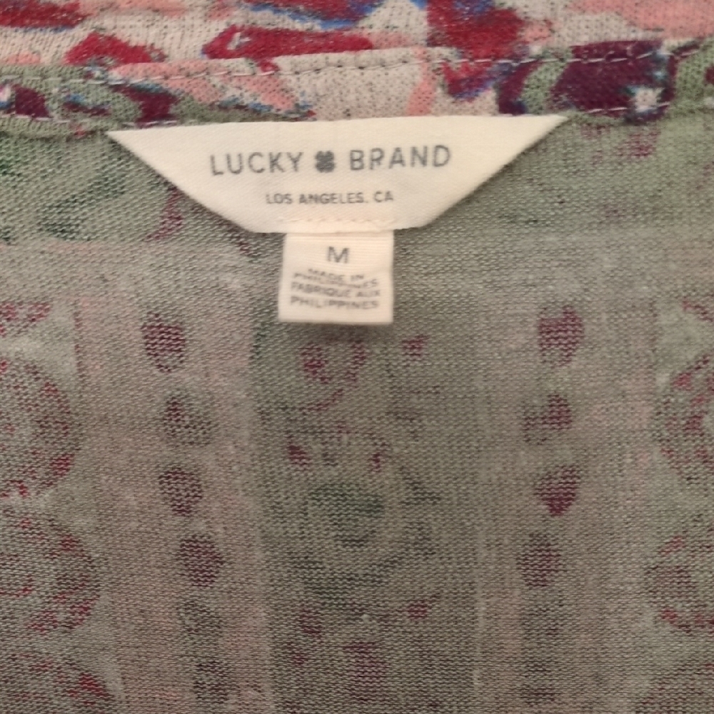Lucky Brand Multicolor Patterned Short Sleeve Top - Picture 2 of 4